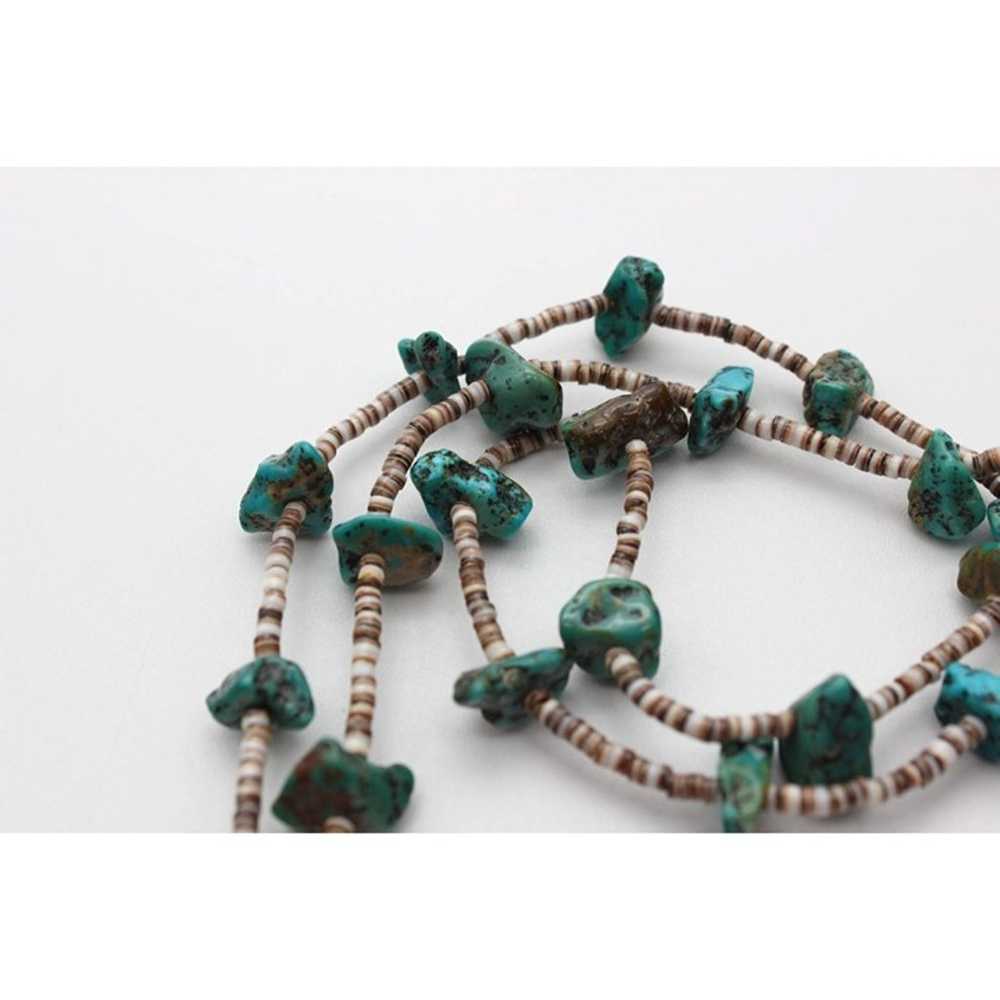 Southwestern Western turquoise heishi shell handm… - image 7