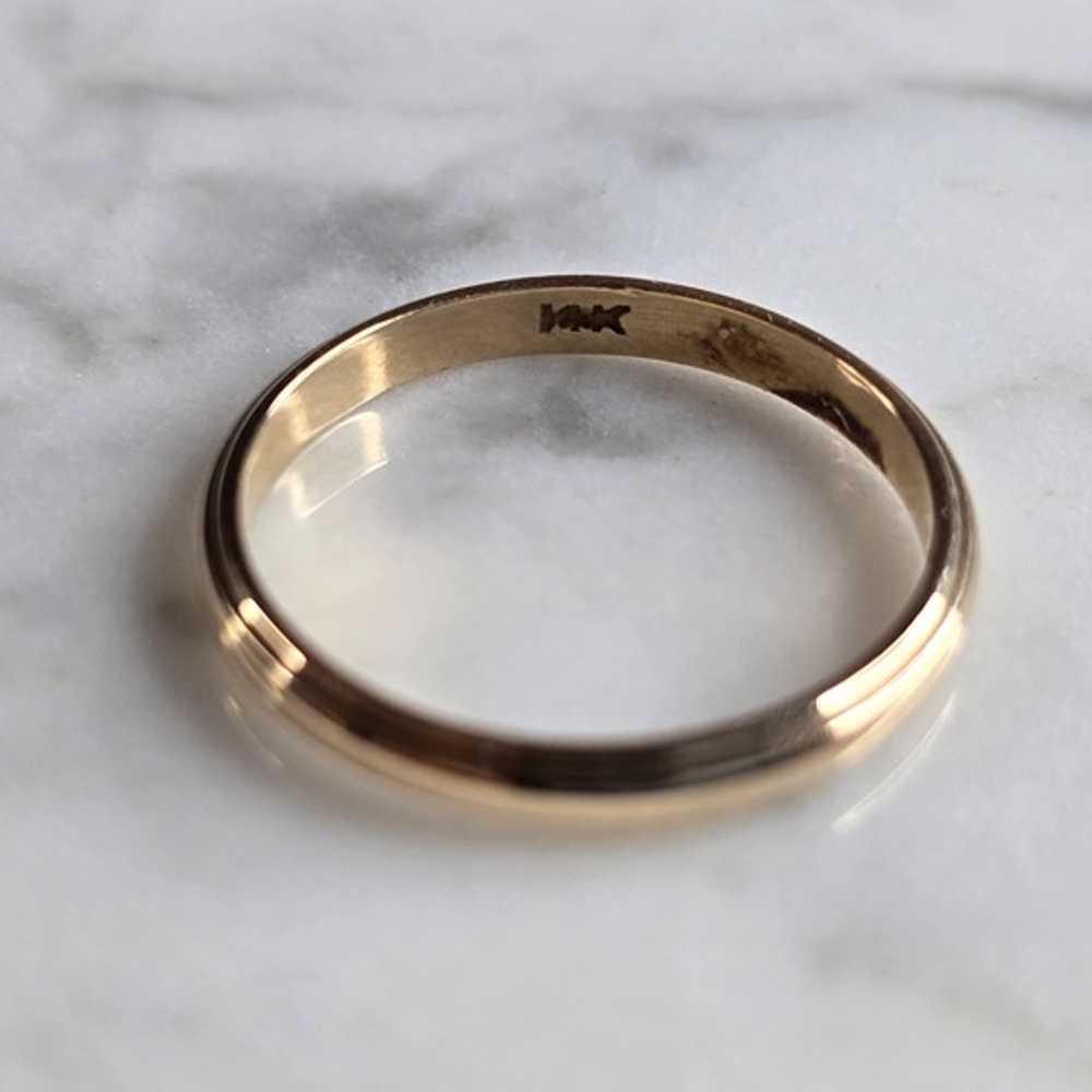 Womens Vintage Estate 14K Yellow Gold Band Weddin… - image 3