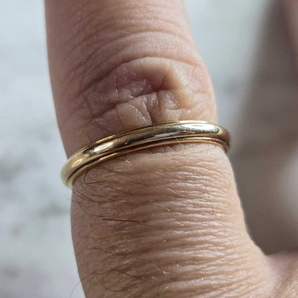 Womens Vintage Estate 14K Yellow Gold Band Weddin… - image 5