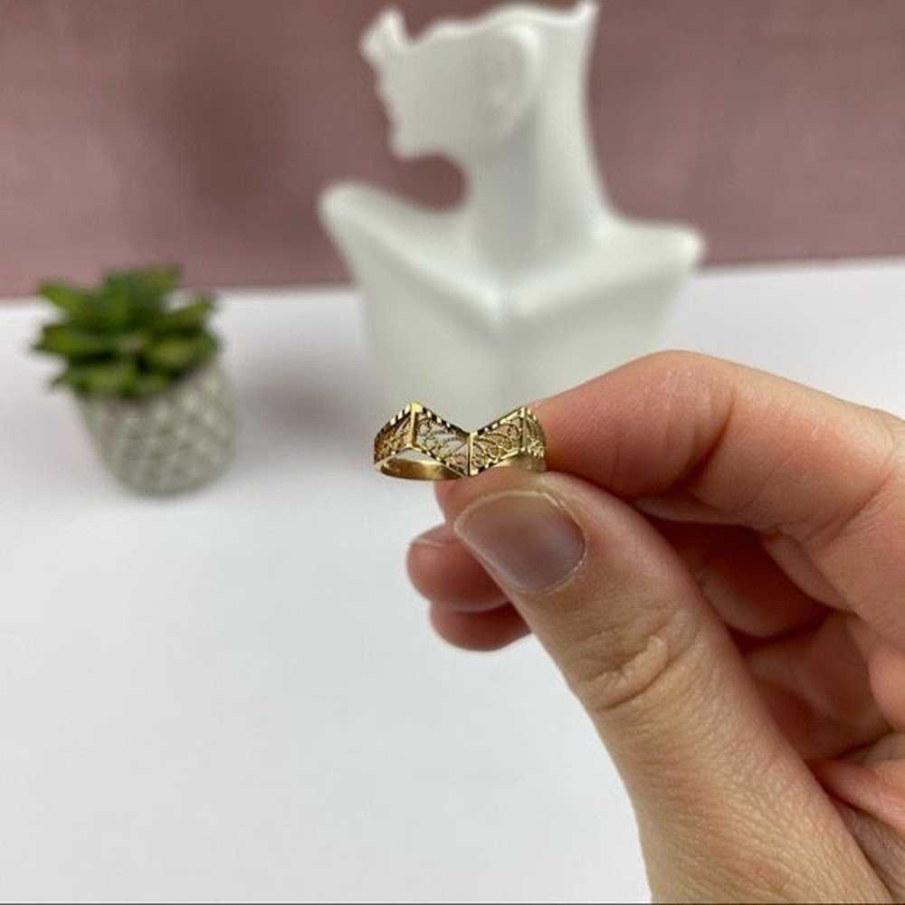 Vintage 14K Gold Ring Women Jewelry - image 3