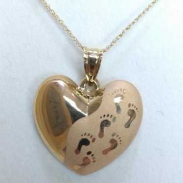 14K Gold Heart Necklace