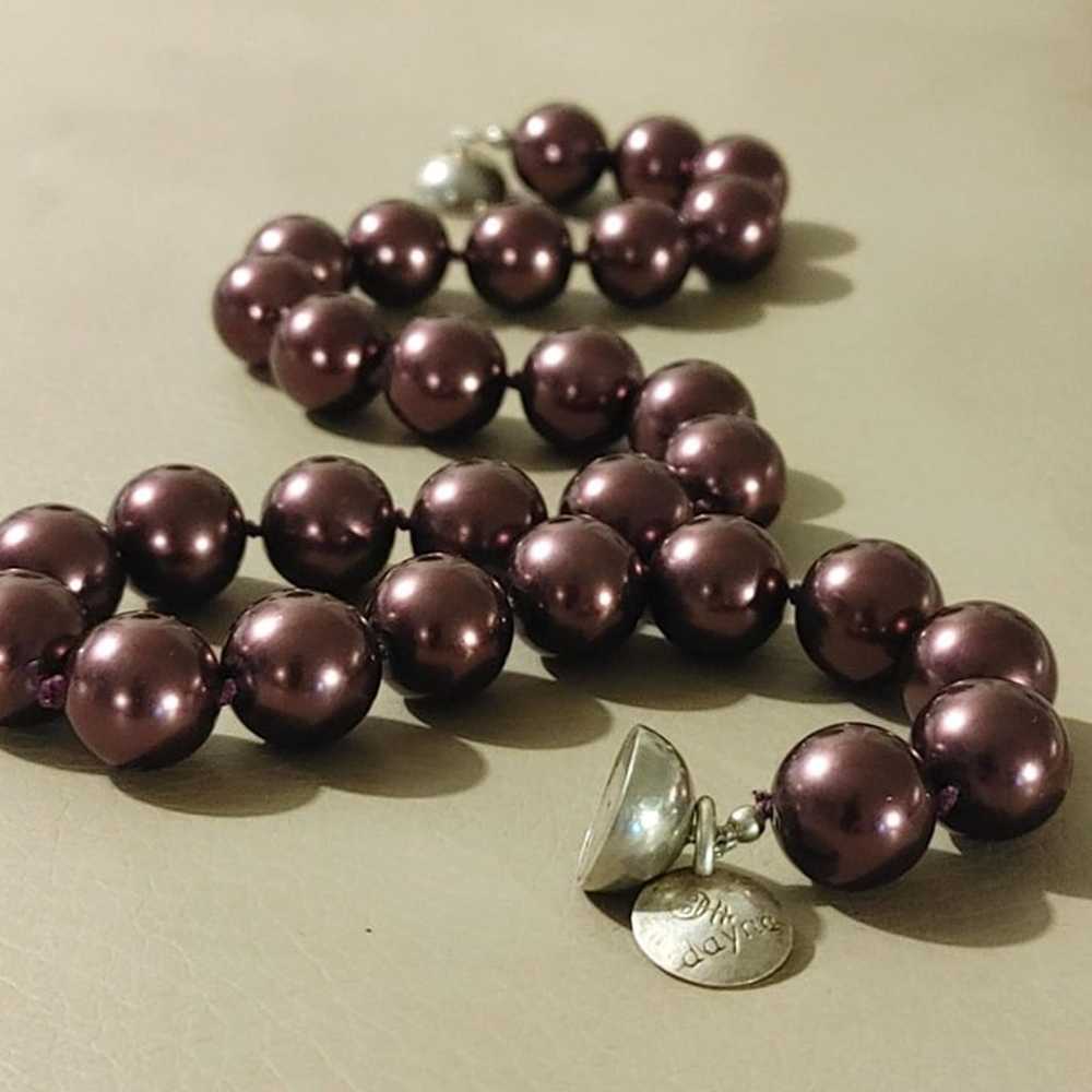 Roycroft Dayna Large Necklace Purple Round Beads … - image 1