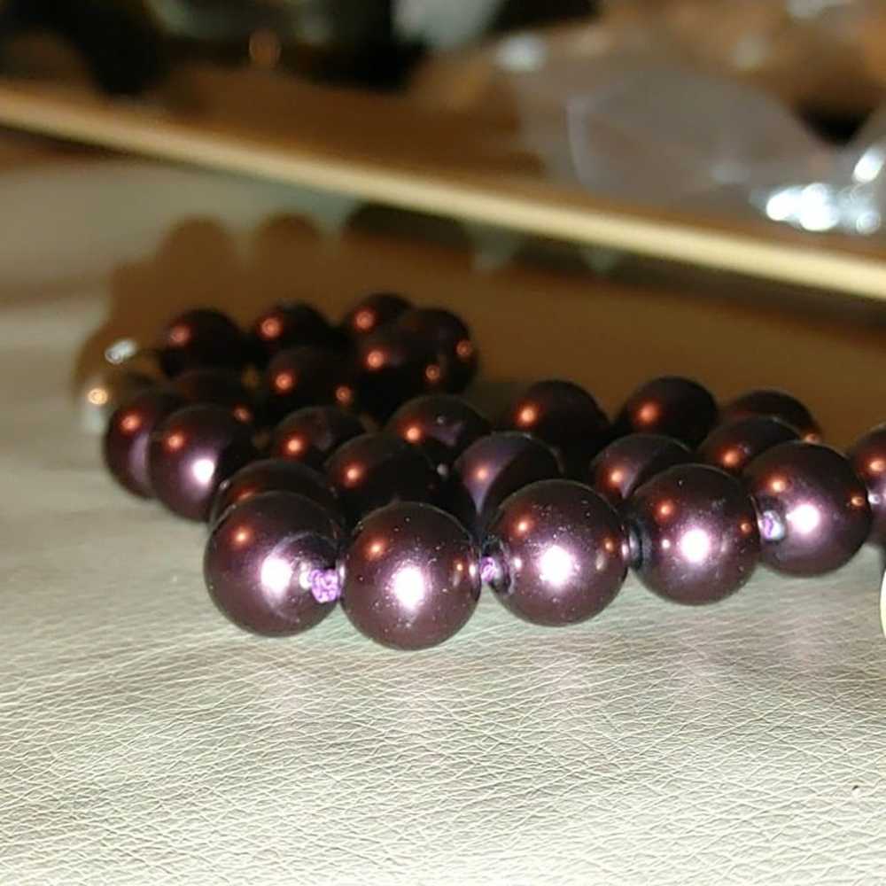 Roycroft Dayna Large Necklace Purple Round Beads … - image 3