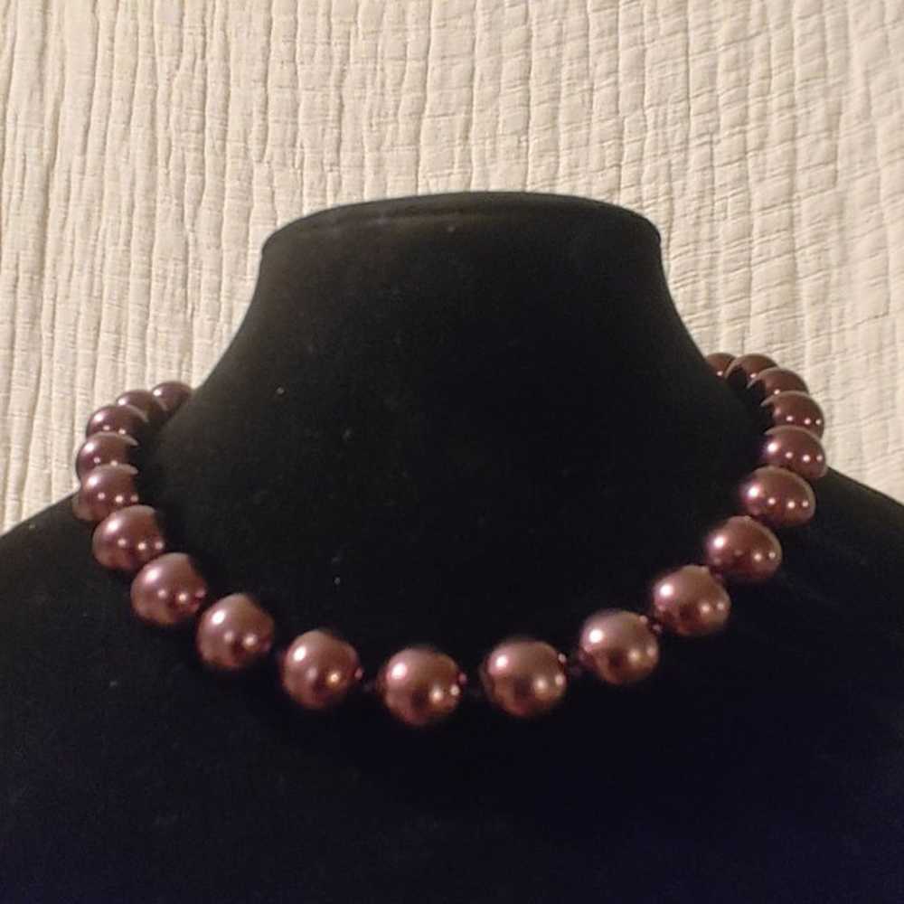 Roycroft Dayna Large Necklace Purple Round Beads … - image 5