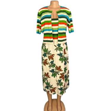 Akris Punto Tropical Leaf Patterned Knit Dress and