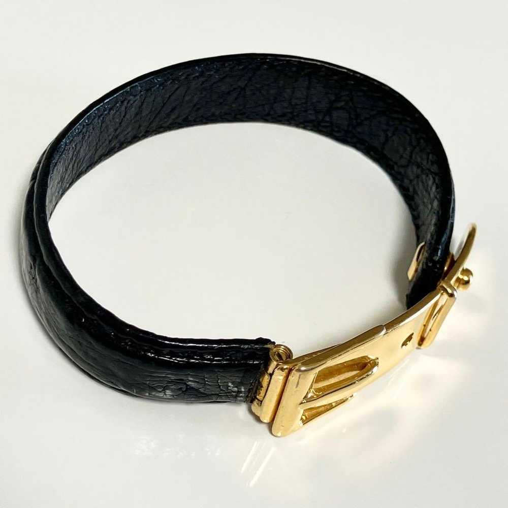 GUCCI Vintage Bracelet Black Gold Belt☆ - image 3