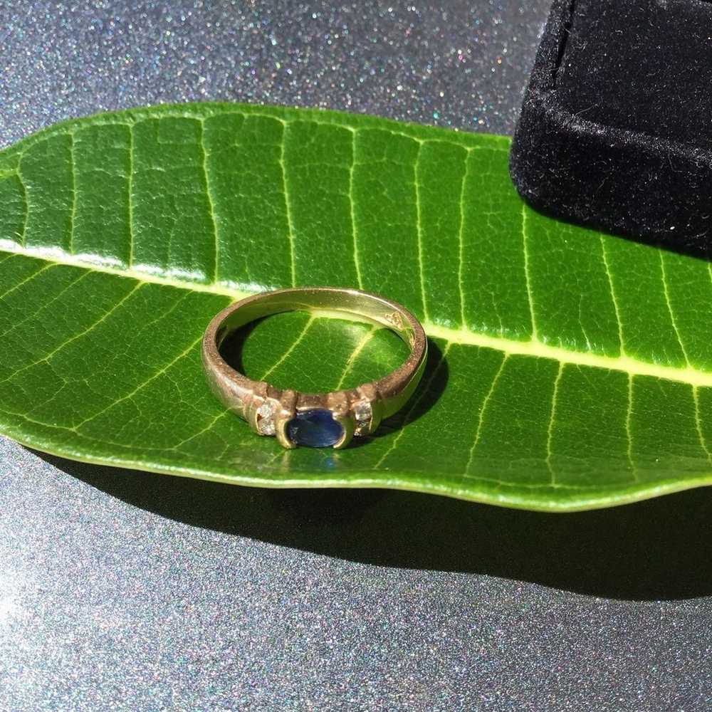 14k Sapphire and Diamond Ring - image 5