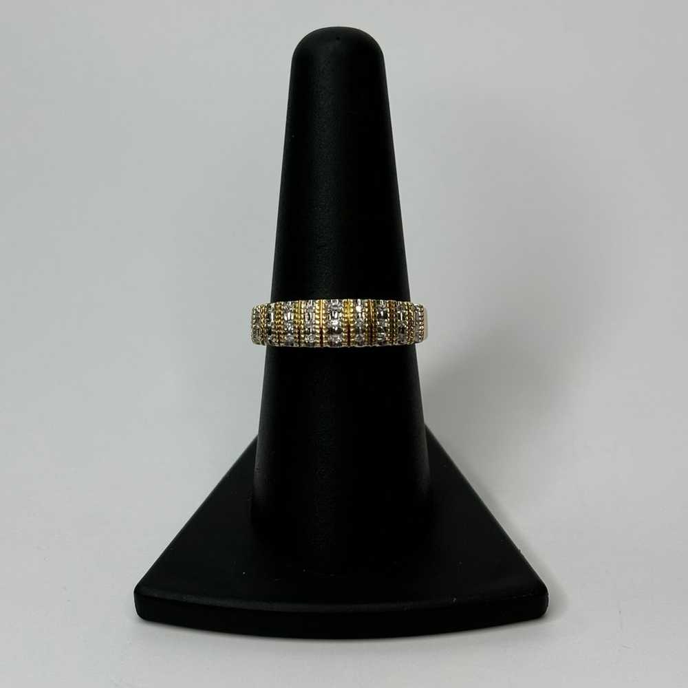 Vintage 10K Yellow Gold Diamond Mom Ring - image 2