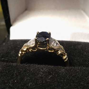 Vintage 10k Gold Sapphire Ring