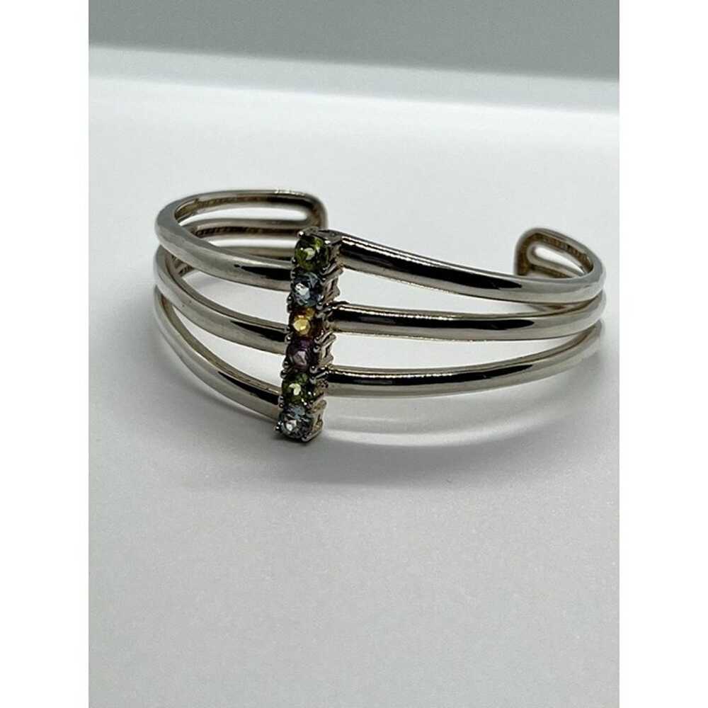 925 STERLING SILVER SPINEL BRACELET - image 2