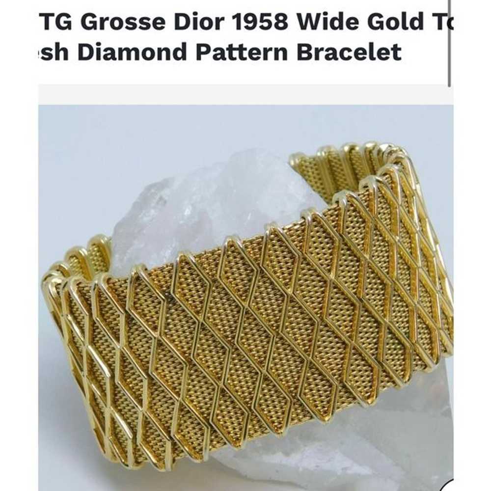 Vintage Grosse Dior 1958 wide Gold Bracelet - image 1