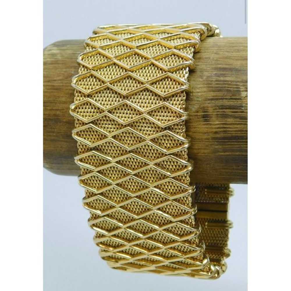 Vintage Grosse Dior 1958 wide Gold Bracelet - image 2