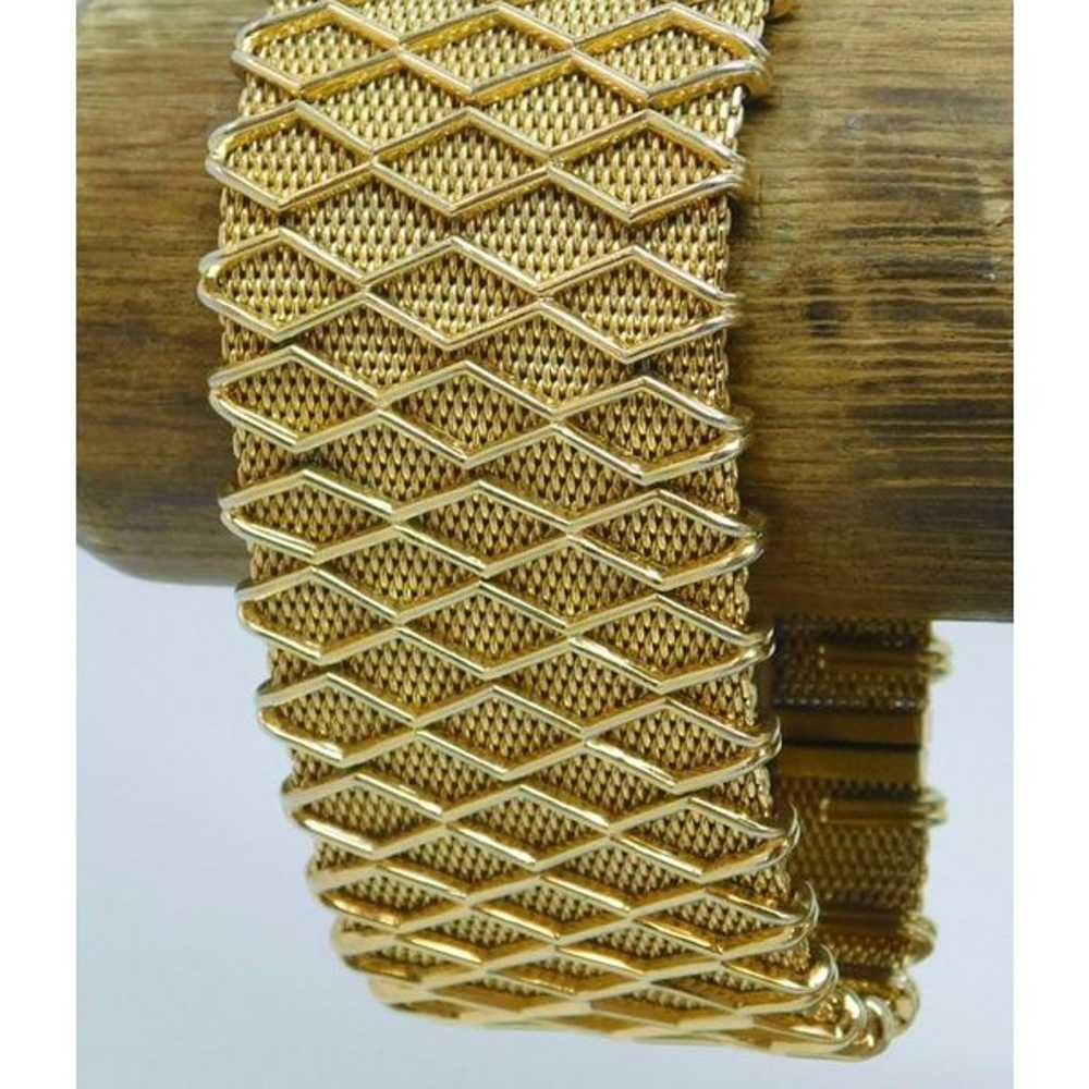 Vintage Grosse Dior 1958 wide Gold Bracelet - image 4