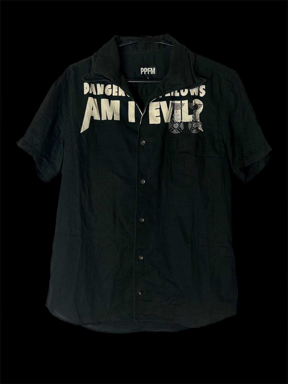 PPFM PPFM Am I Evil? Button Up Shirt - image 1