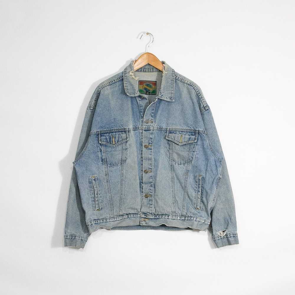 Structure × Vintage Vintage Structure Denim Jacke… - image 1