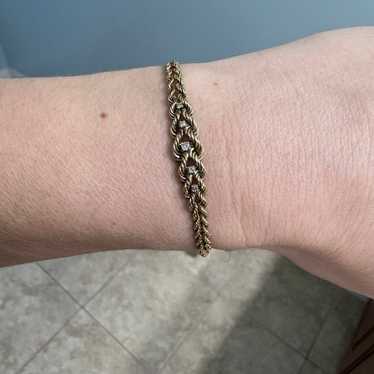 Vintage Braided Diamond Bracelet - image 1