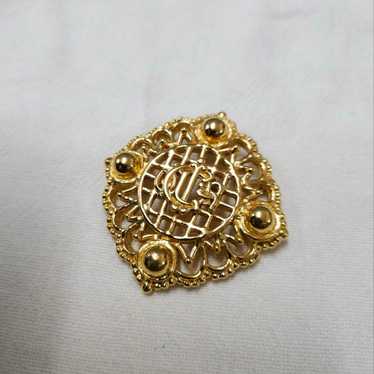 Vintage Christian Dior Old Pin Brooch Emblem Logo