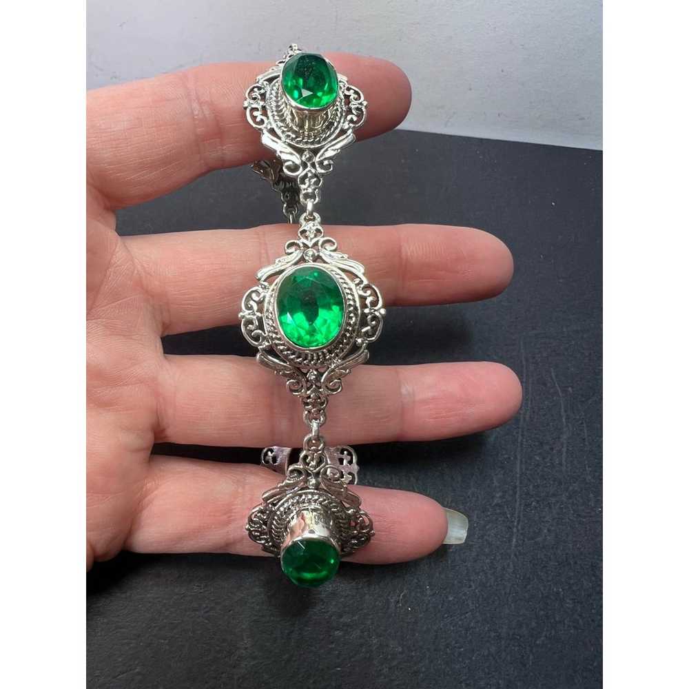 The Green Queen Sterling silver toggle bracelet w… - image 9