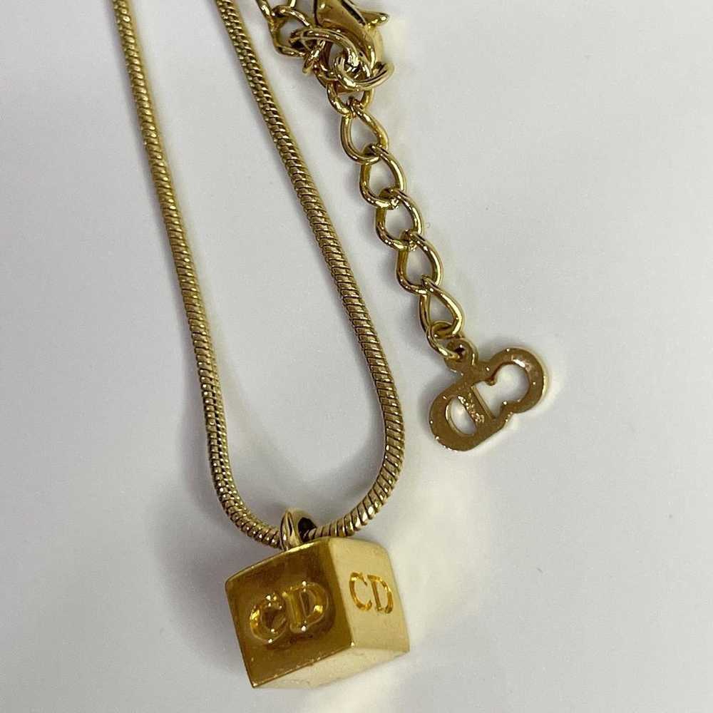 Vintage Dior Cube Gold Necklace - image 3