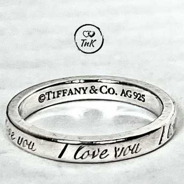 Tiffany Retired Notes "I Love You" Ring - Sterlin… - image 1