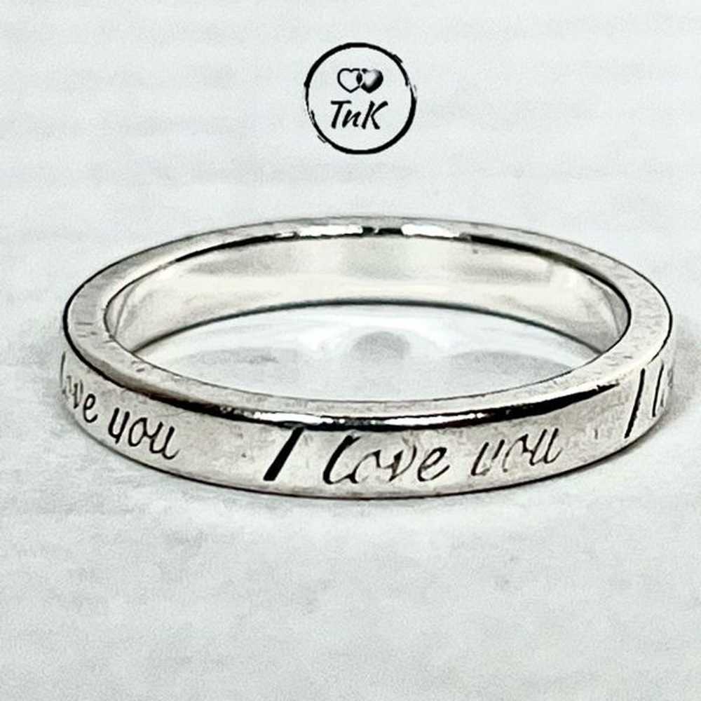 Tiffany Retired Notes "I Love You" Ring - Sterlin… - image 4