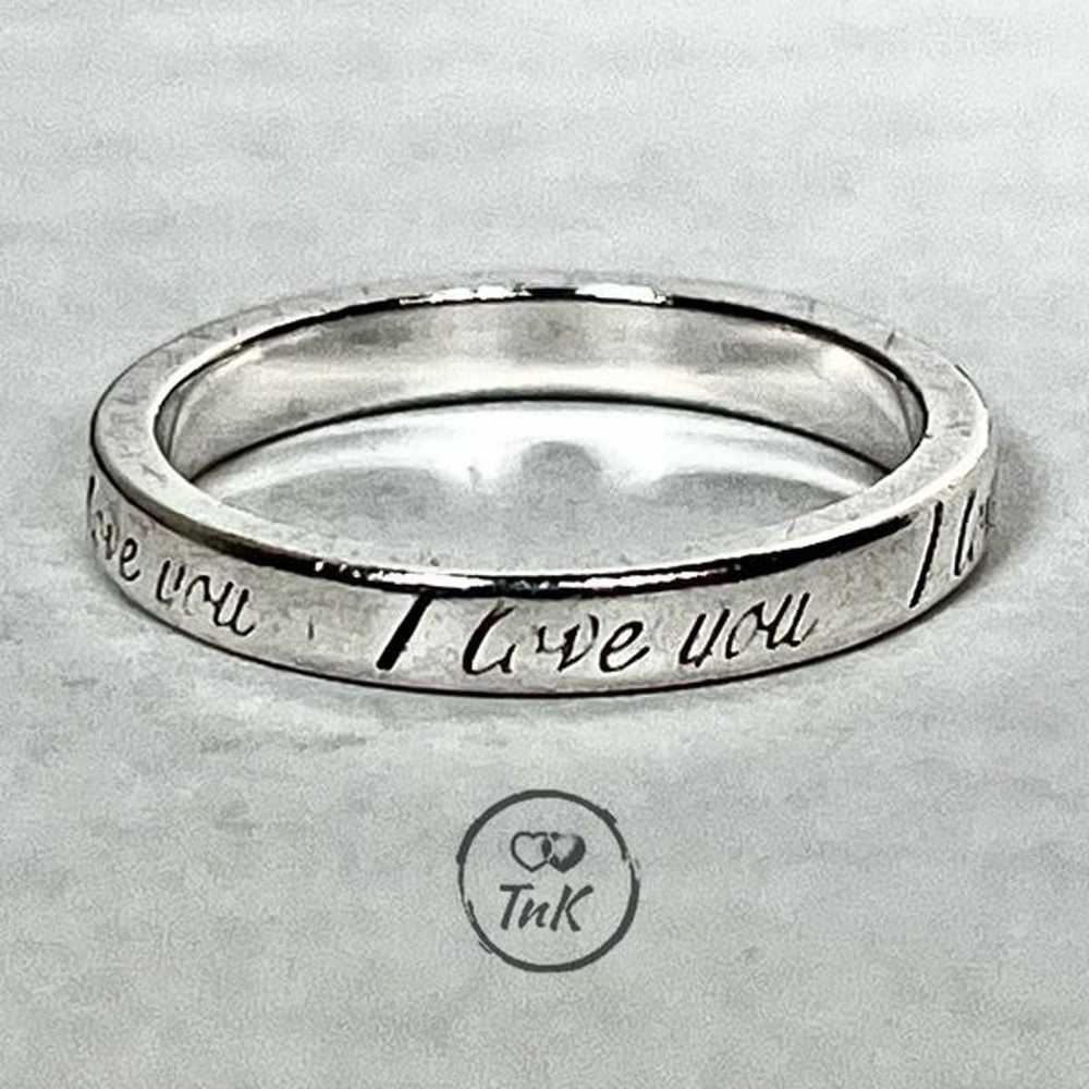 Tiffany Retired Notes "I Love You" Ring - Sterlin… - image 5