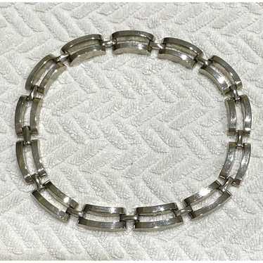 Machine Age Necklace Gate Link Rectangular Chain … - image 1