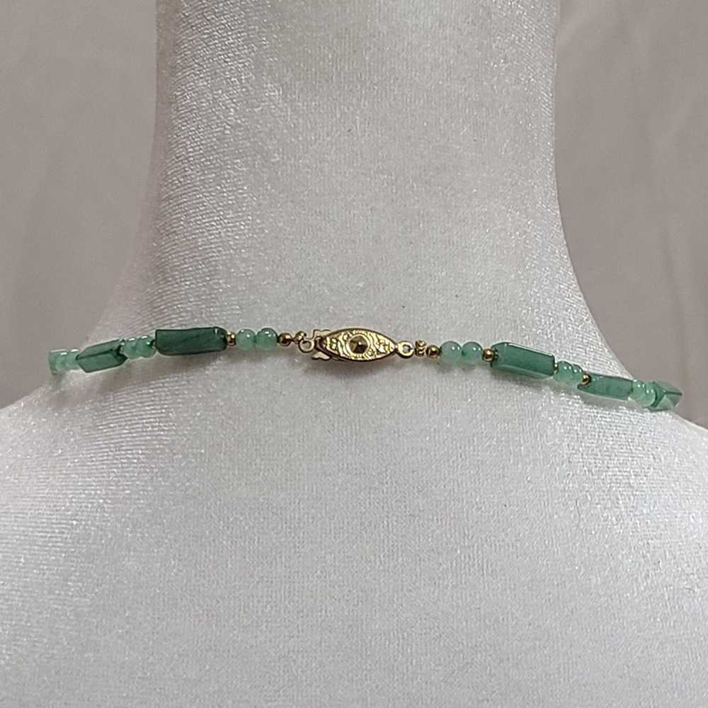 Vintage Jade Beaded Necklace  ***READ DESCRIPTION… - image 3