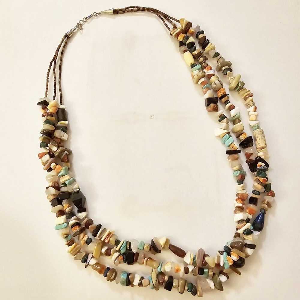 Carolyn Pollack Multi Strand Gemstone 925 Sterlin… - image 1