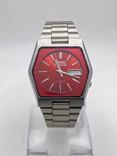 Vintage Automatic 1979 online Seiko Mens Silver Watch with Red Face!