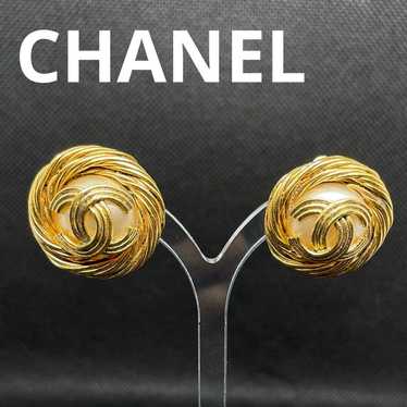 CHANEL Earrings Coco Mark CC Mark Pearl earring