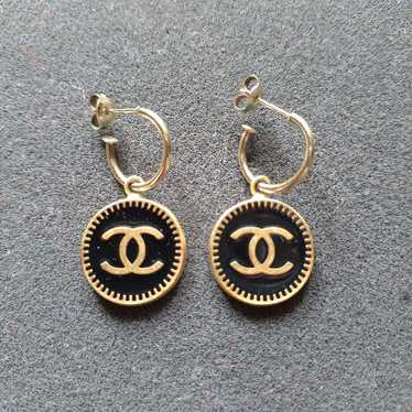 CHANEL Earrings Vintage Coco Mark