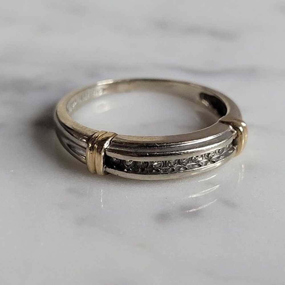 Womens Vintage Estate 14K Gold Diamond Ring, 2.5g… - image 4