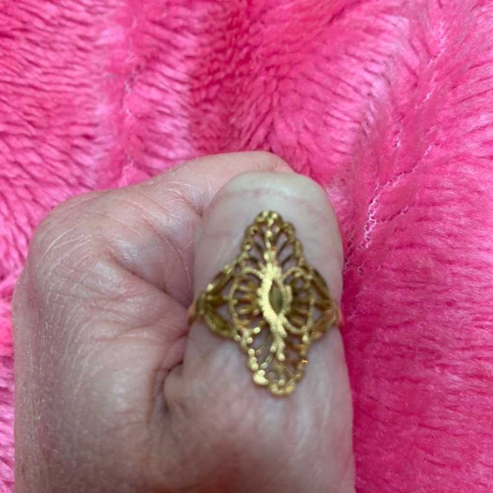 18kt gold etched ring!! - image 1