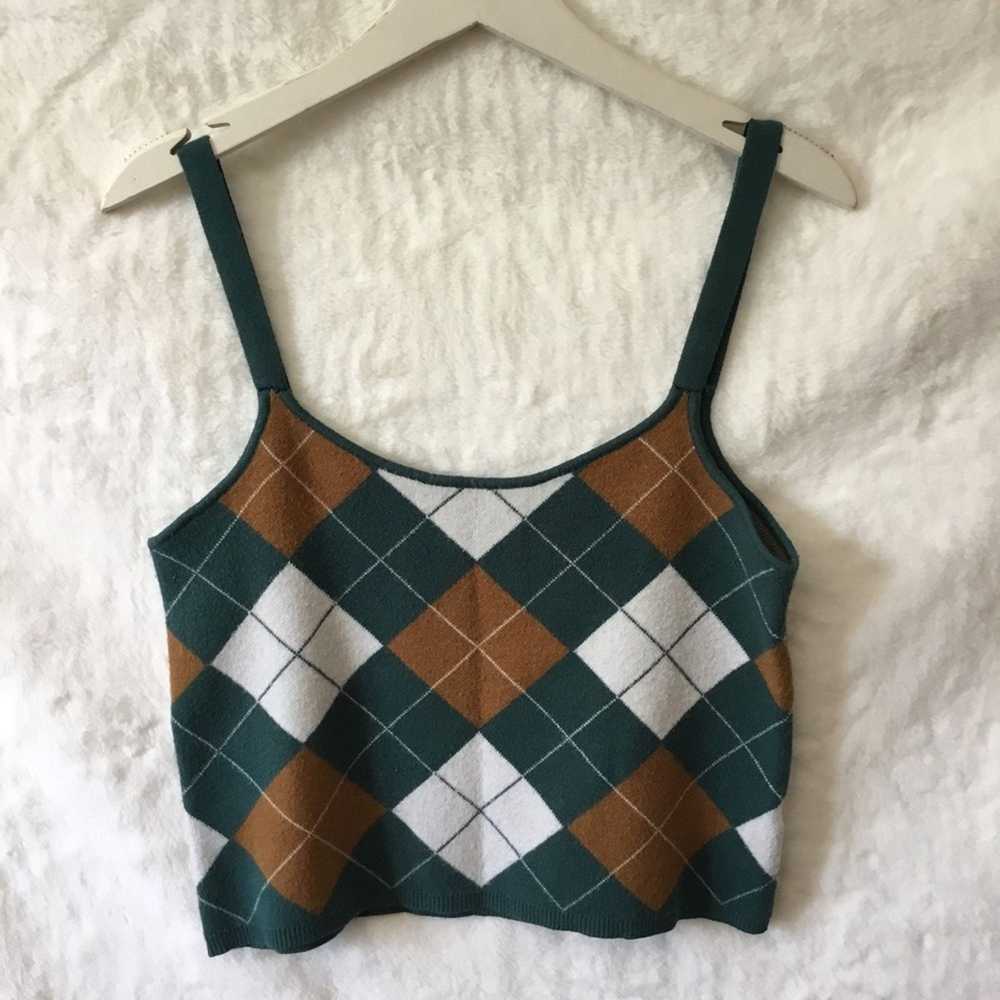 Other Willow & Wind Green and Tan Crop Tank - image 5