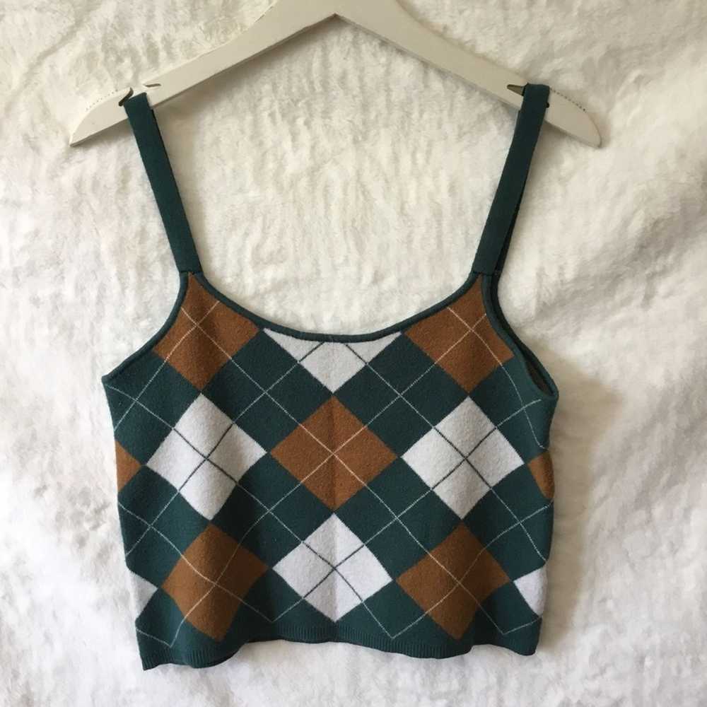 Other Willow & Wind Green and Tan Crop Tank - image 6