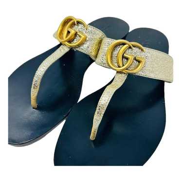 Gucci Double G leather sandal - image 1