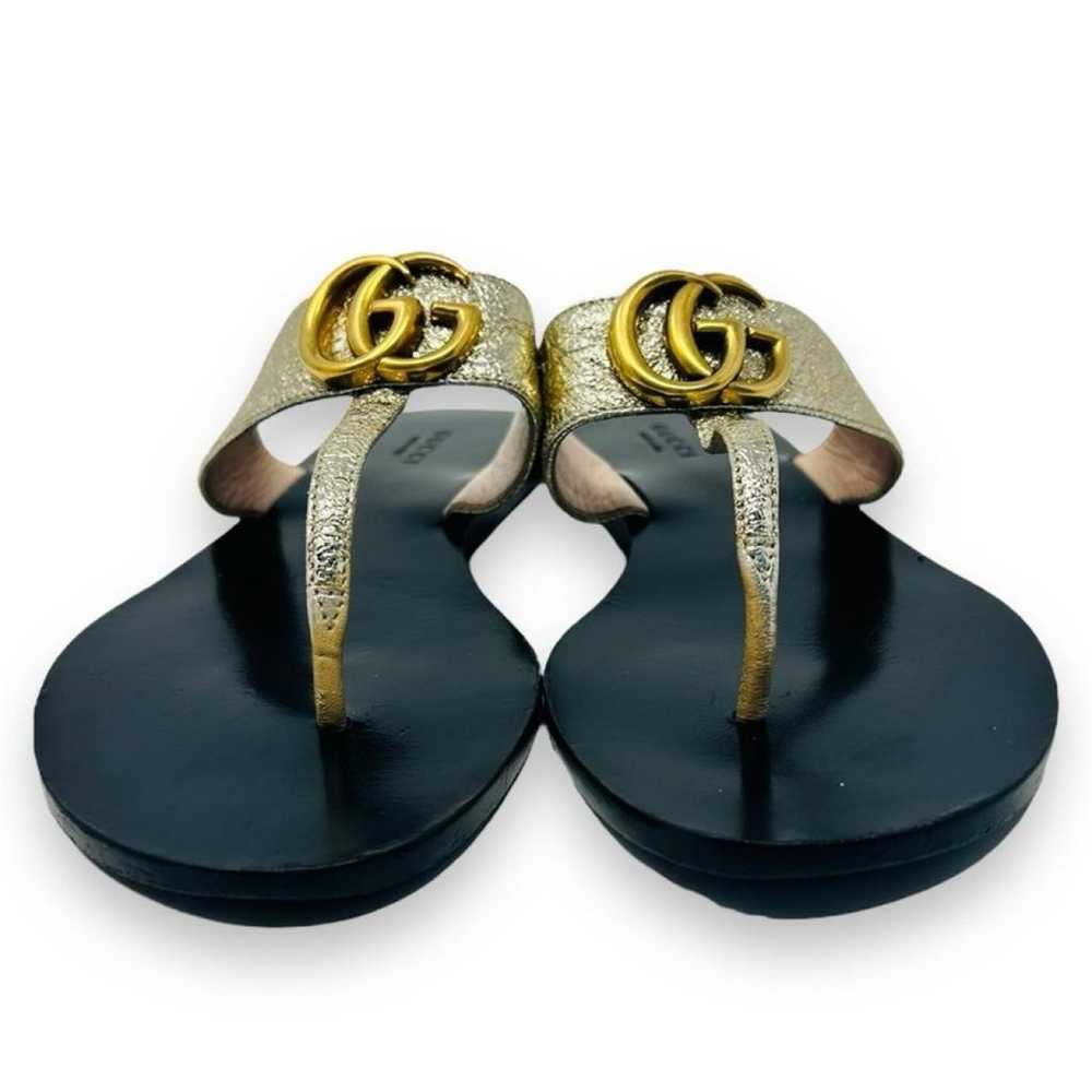 Gucci Double G leather sandal - image 4