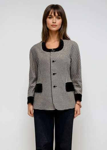 Escada Shimmer Houndstooth Blazer