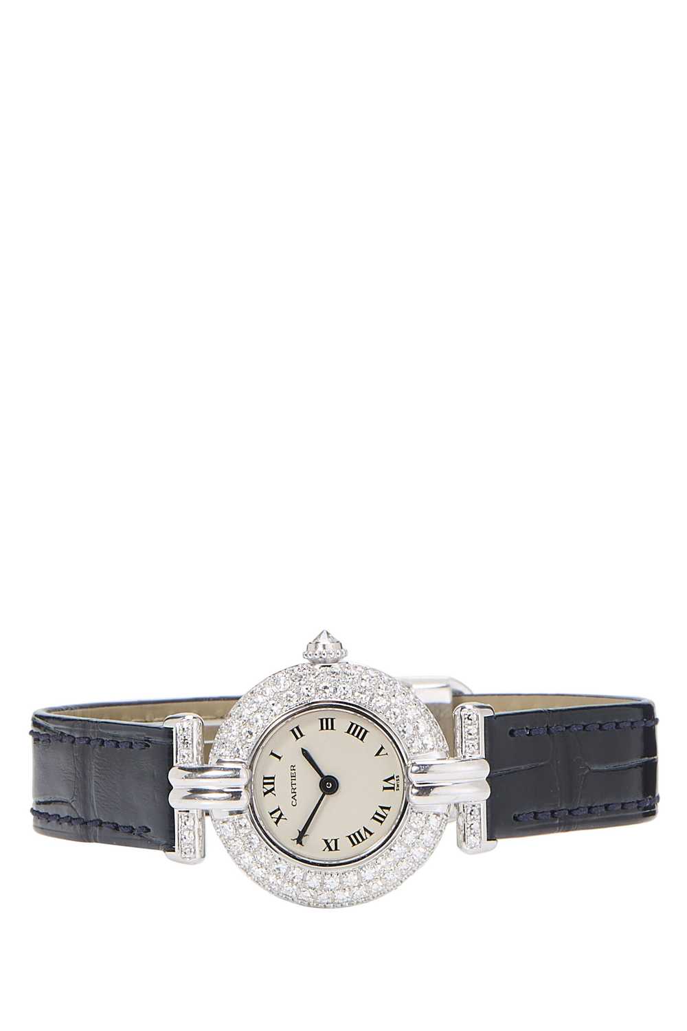 18k White Gold Pave Must de Cartier Colisée Wrist… - image 2