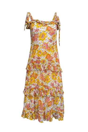 Cleobella - Yellow & Pink Floral Print Sleeveless 