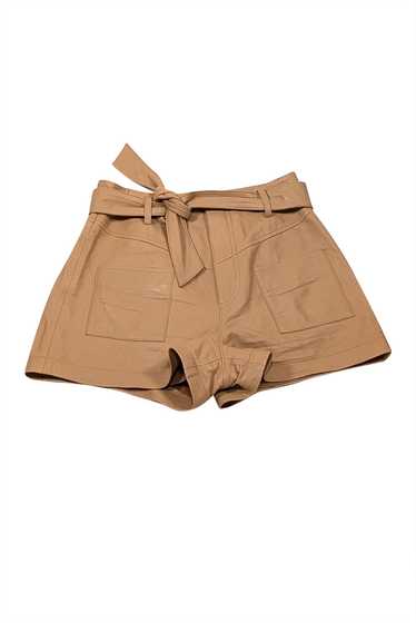 Intermix - Dark Beige Belted Leather Shorts Sz 0