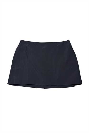 Jil Sander - Black Nylon Wrap Back Mini Skirt Sz … - image 1