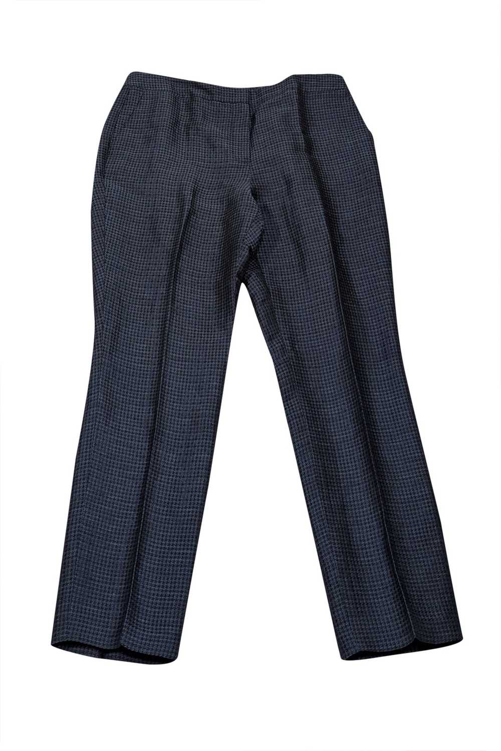 Lafayette 148 - Navy Herringbone Dress Pants Sz 10 - image 1