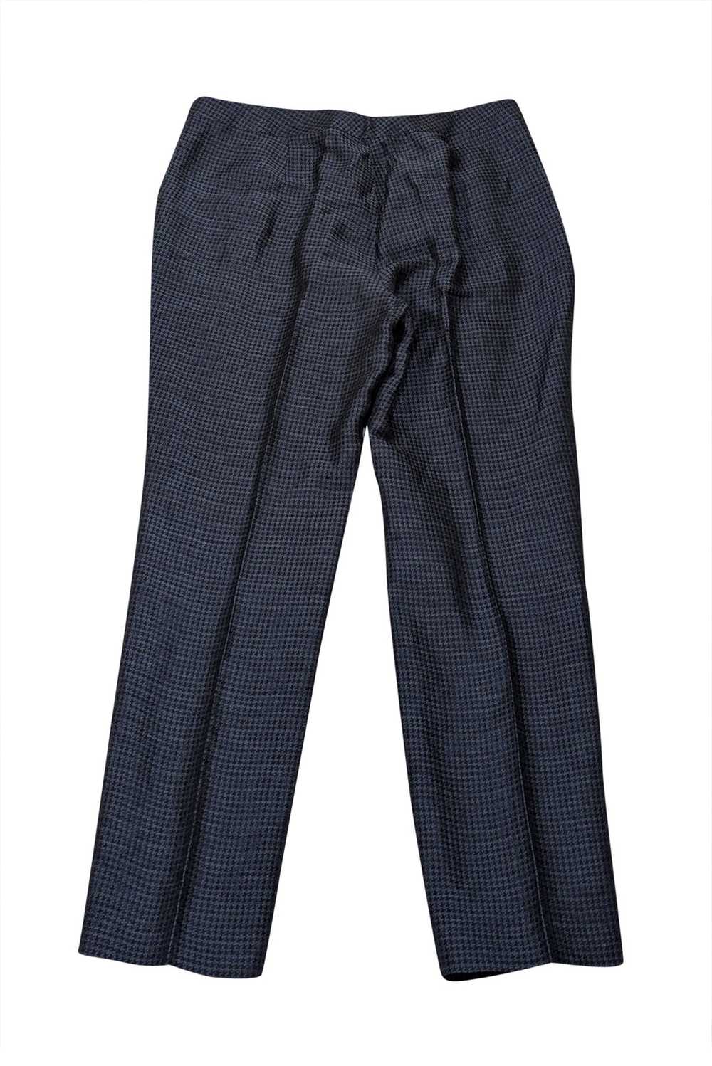 Lafayette 148 - Navy Herringbone Dress Pants Sz 10 - image 2