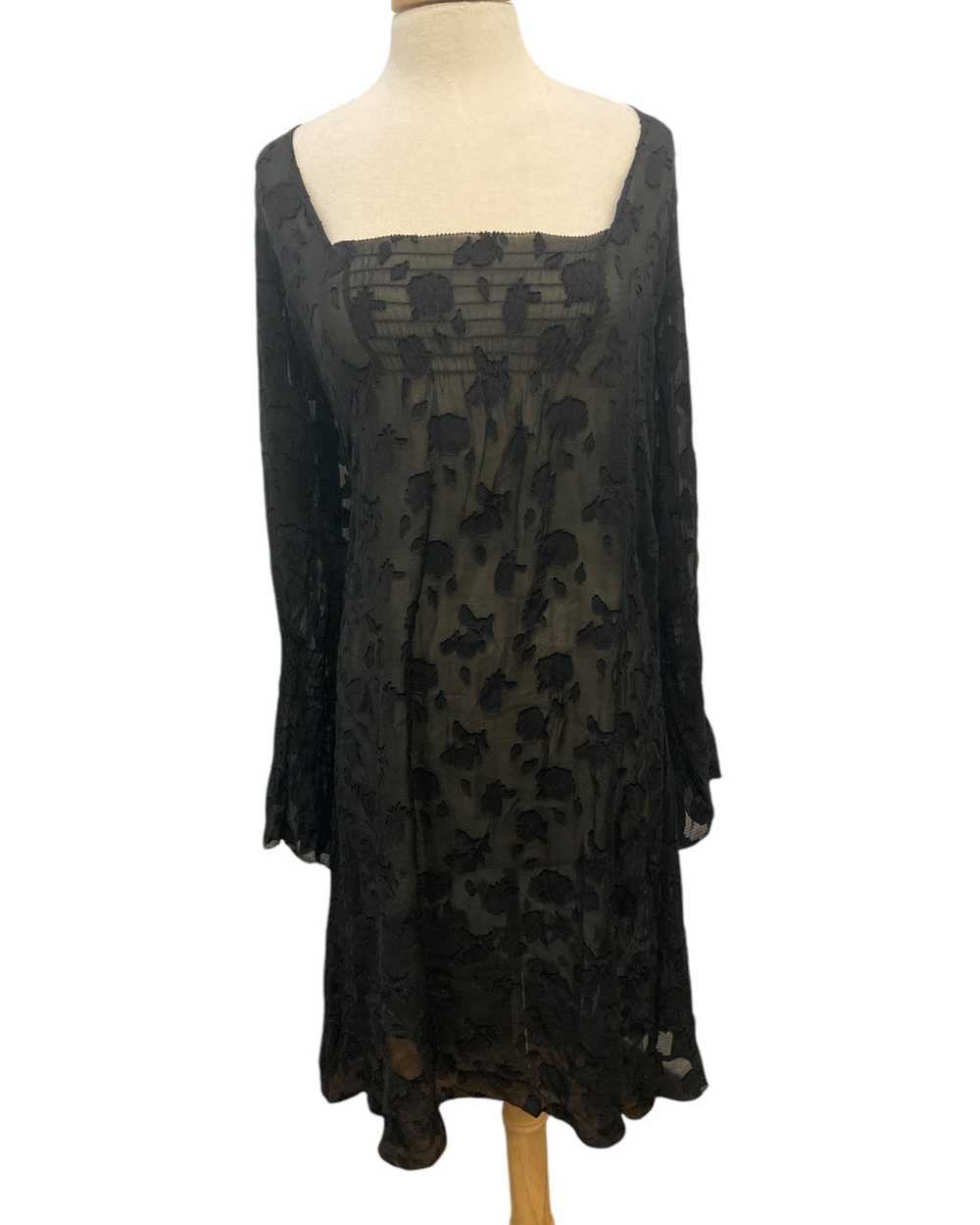 Diane Von Furstenberg Sheer Black Dress, 8 - image 1