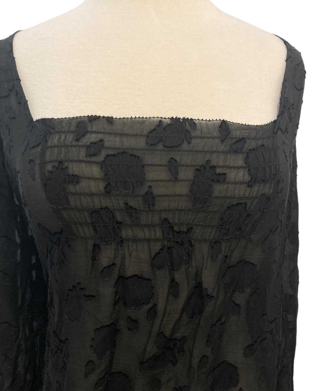 Diane Von Furstenberg Sheer Black Dress, 8 - image 2