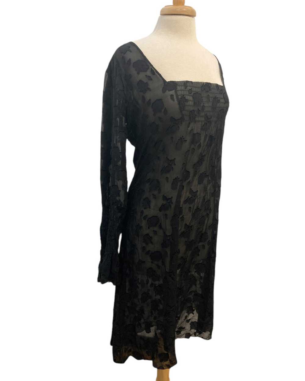 Diane Von Furstenberg Sheer Black Dress, 8 - image 3