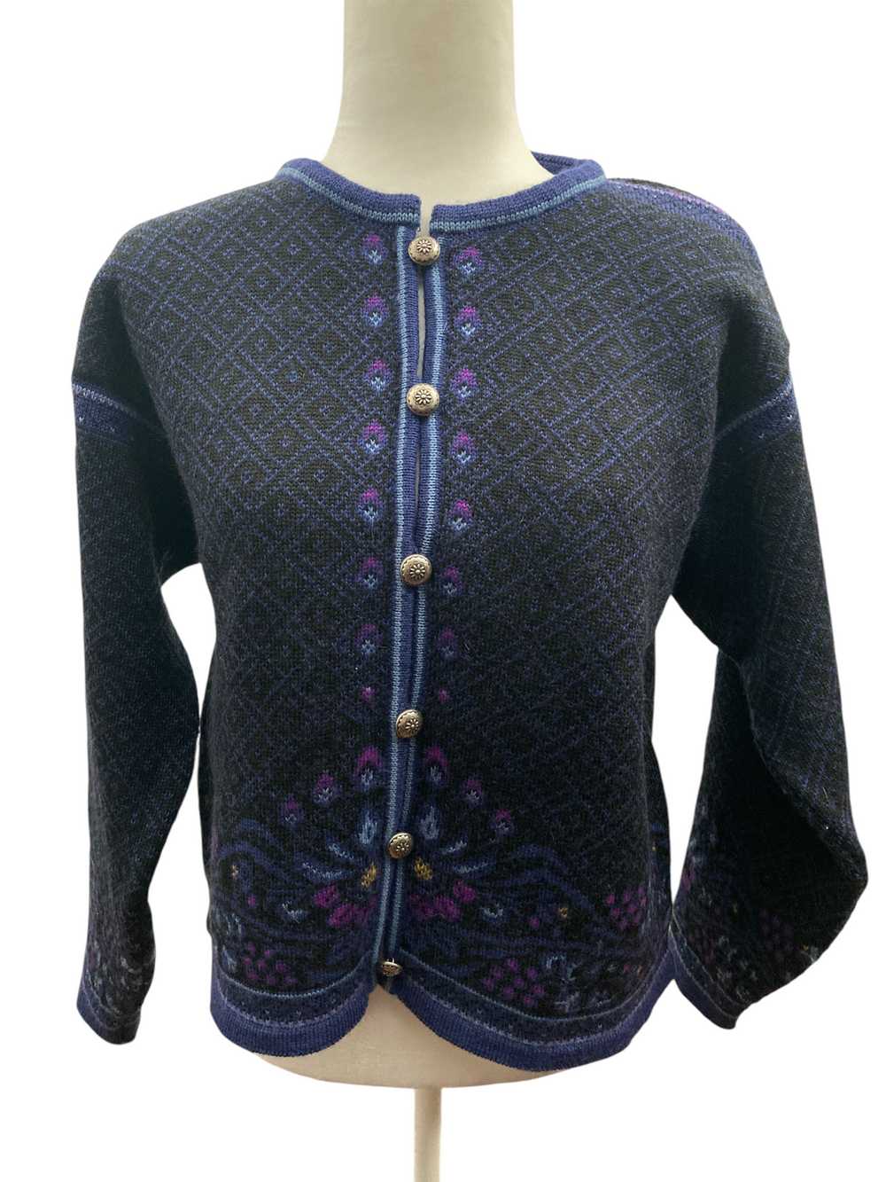 Dale of Norway Navy Wool Cardigan , M - image 1