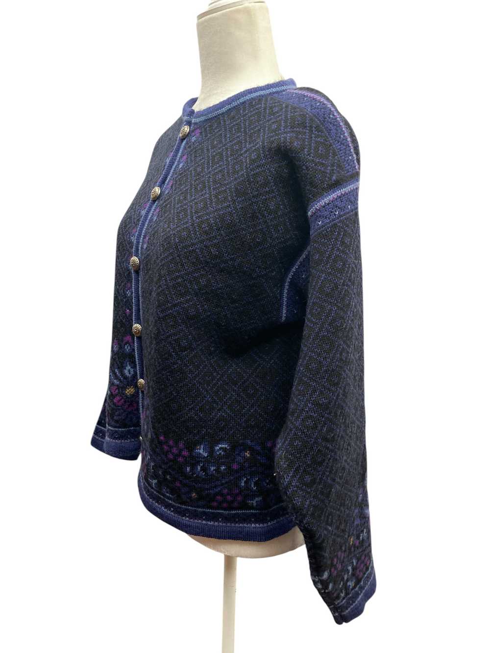 Dale of Norway Navy Wool Cardigan , M - image 3